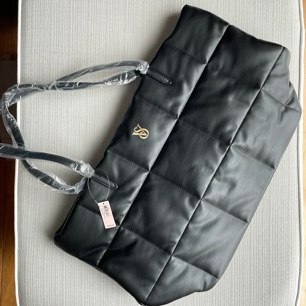 Victoria’s secret black puffer tote bag - Picture 2 of 14